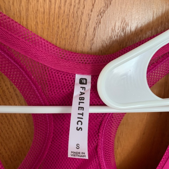 Fabletics Maxi Dress Racerback Mesh Size Small Blue Pink - Picture 7 of 15
